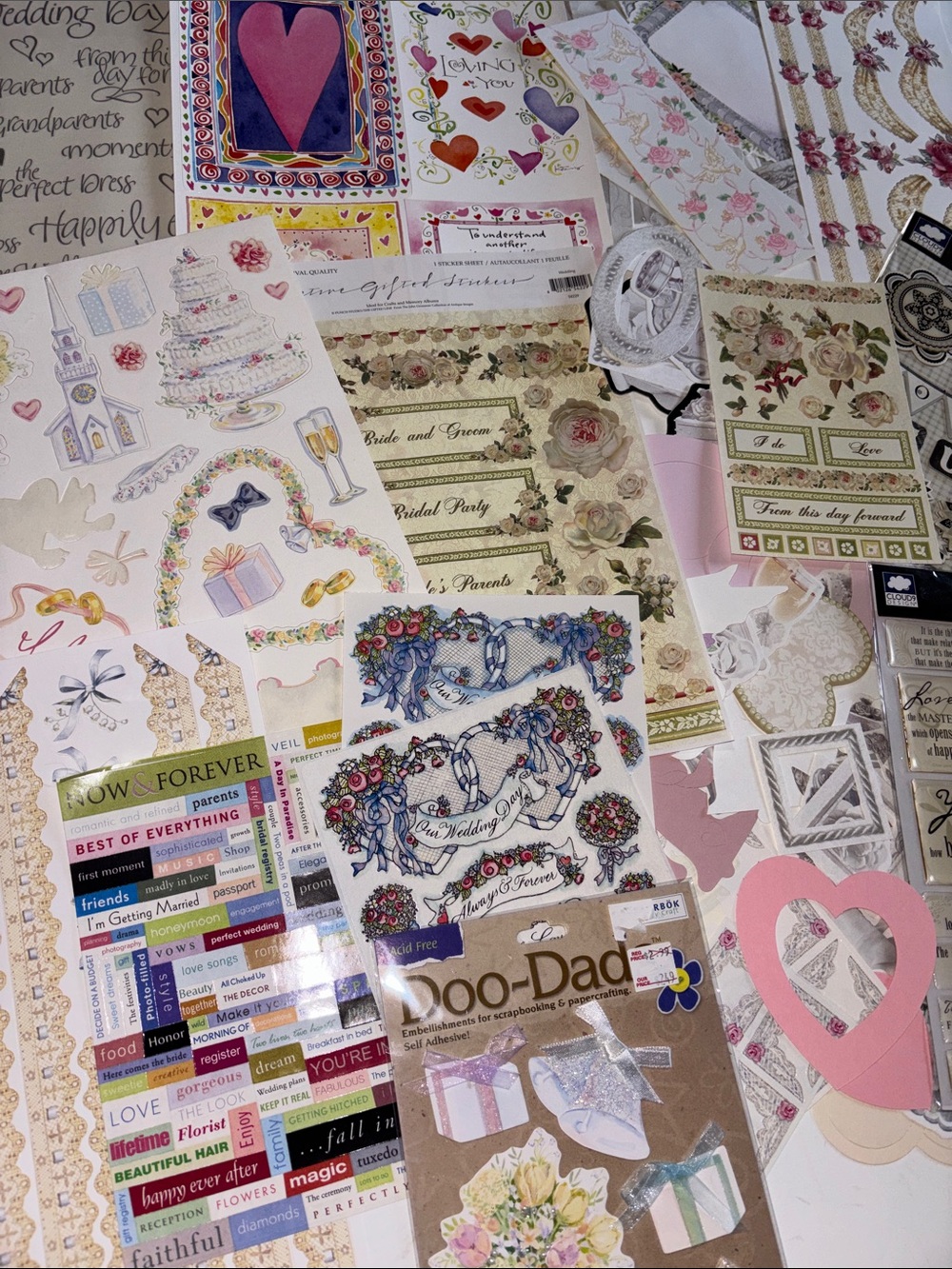 Wedding scrapbook Set 90s Wedding Stickers Junk Journal Wedding Stickers